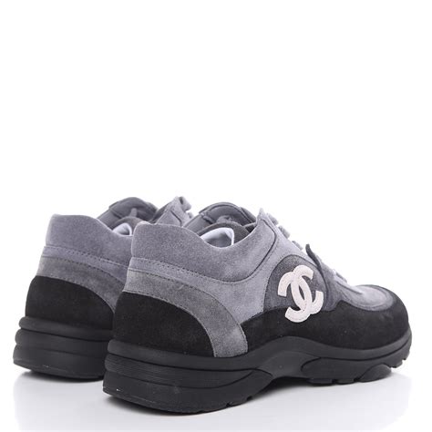 chanel sneakers grey suede